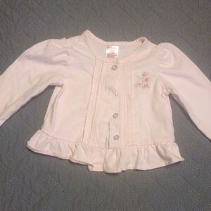 Pink Button-Up Baby Cardigan​​